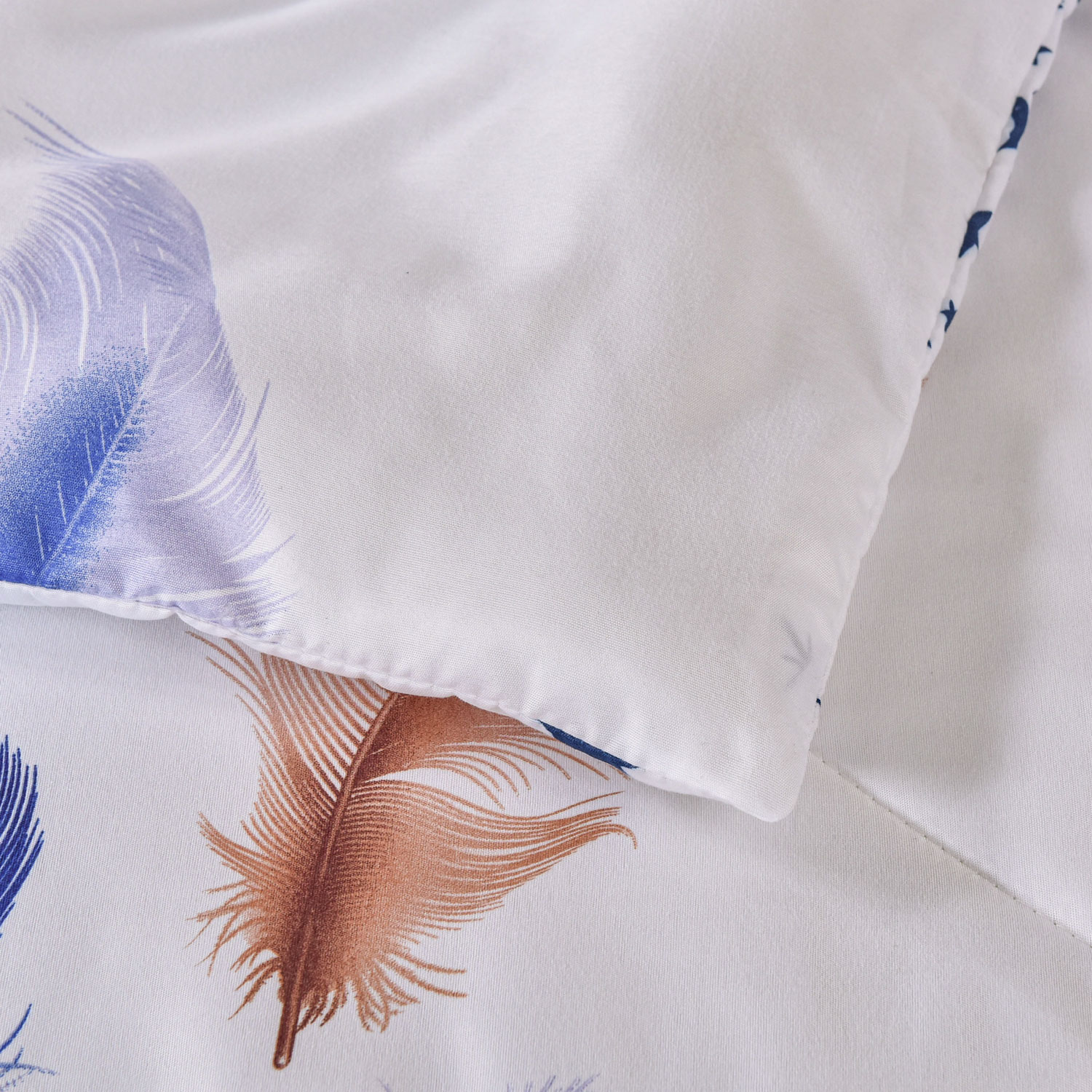 Kussensloop Aveline wit blauw bruin