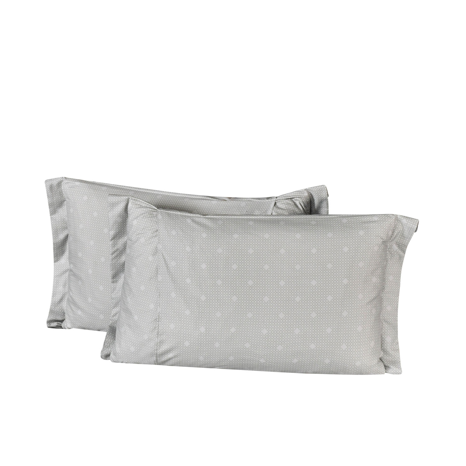 Kussensloop grijs - bloemen - backside Sara