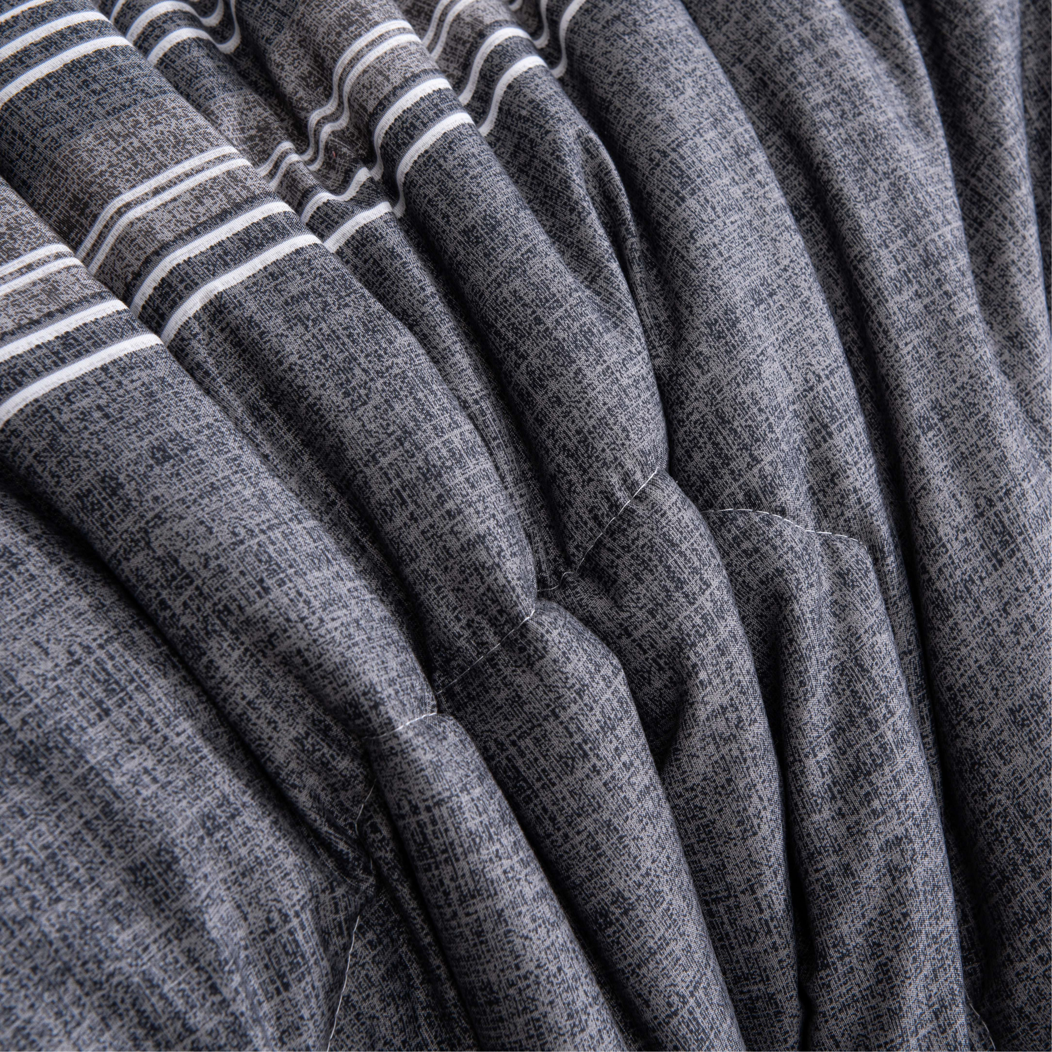 Detail van de bovenlaag van het Velvet dekbed met fijne grijstinten