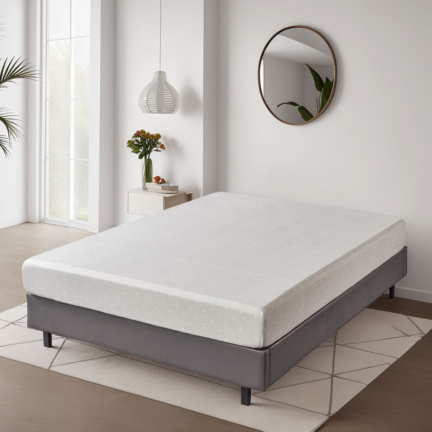 Hoeslaken Sara - grijs - print