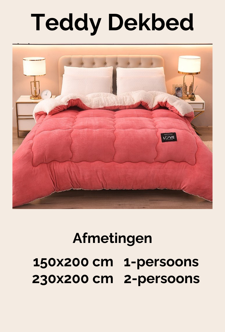 Teddy dekbed afmetingen