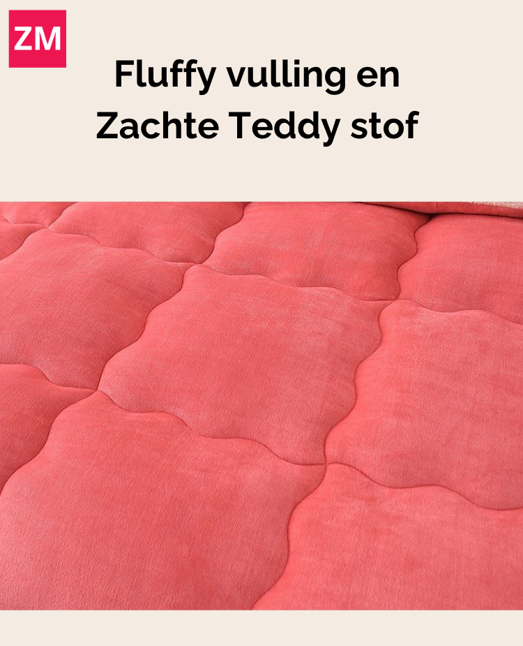 Dekbed met vaste hoes - Teddy - Fluffy - Rose