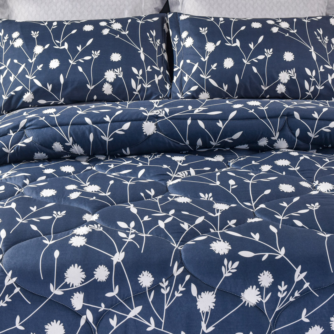 dekbed zonder overtrek- mila - blauw wit