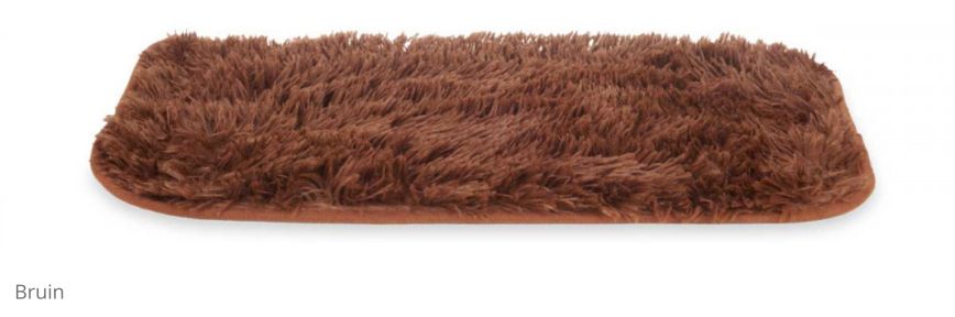 tapijt voor slaapkamer 40x60 cm Bruin langpolig